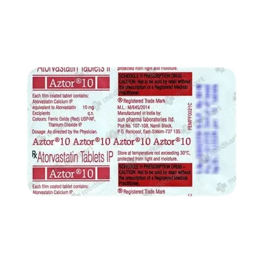 aztor 10mg tablet 15's